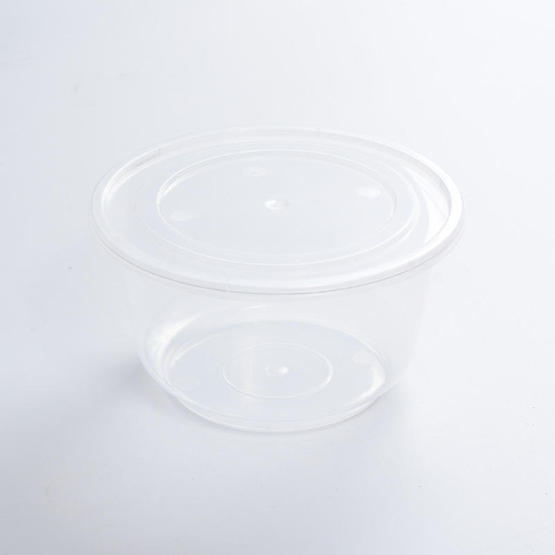 透明な丸底漏れ防止プラスチック ランチ ボックス